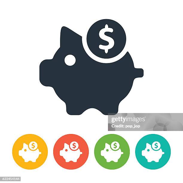 moneybox icon - savings stock illustrations