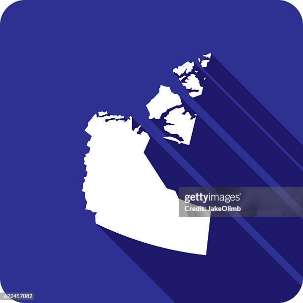 northwest territories icon silhouette - yellowknife stock illustrations