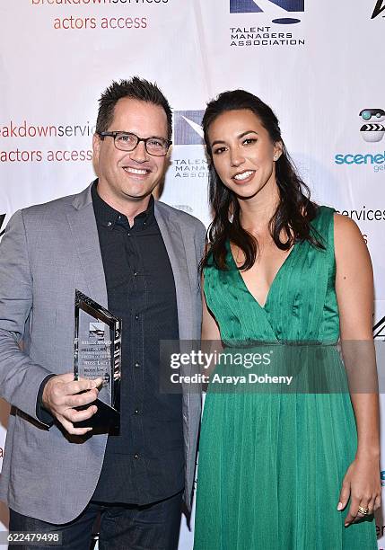 Ross Lacy and Elizabeth Frances attend the The TMA 2016 Heller Awards on November 10, 2016 in Beverly Hills, California.