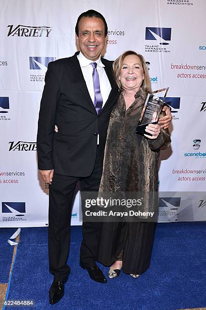 Ajay Mehta and Natalie Lyon attend the The TMA 2016 Heller Awards on November 10, 2016 in Beverly Hills, California.