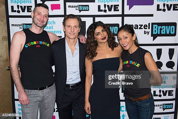 Pictured: Tony Goldwyn and Priyanka Chopra with Danny and Geeta from the Cubbyhole --