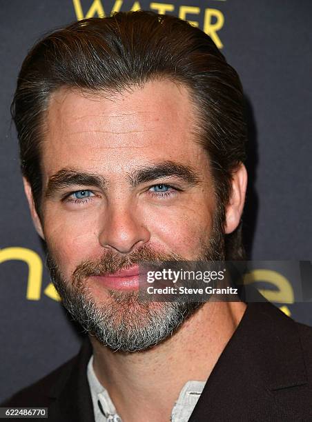 Chris Pine arrives at the Hollywood Foreign Press Association And InStyle Celebrate The 2017 Golden Globe Award Season at Catch LA on November 10,...