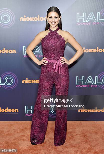 Actress Kira Kosarin attends the 2016 Nickelodeon HALO awards at Basketball City Pier 36 - South Street on November 11, 2016 in New York City.