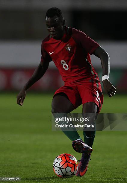 Portugal's forward Bruma in action during U21 Friendly match between Portugal and Czech Republic at Estadio do Bonfim on November 11, 2016 in Setubal...