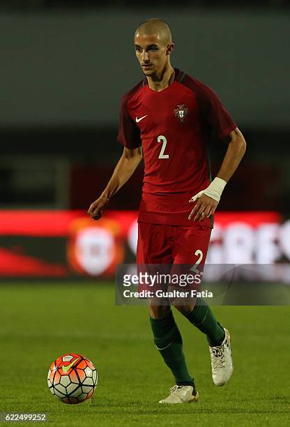 Portugal's defender Fernando Fonseca in action during U21 Friendly match between Portugal and Czech Republic at Estadio do Bonfim on November 11,...