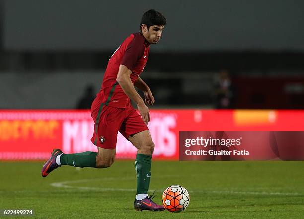 Portugal's forward Goncalo Guedes in action during U21 Friendly match between Portugal and Czech Republic at Estadio do Bonfim on November 11, 2016...