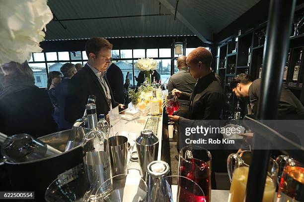 Guests attend 2016 World Chess Championship at Fulton Market Building on November 11, 2016 in New York City.