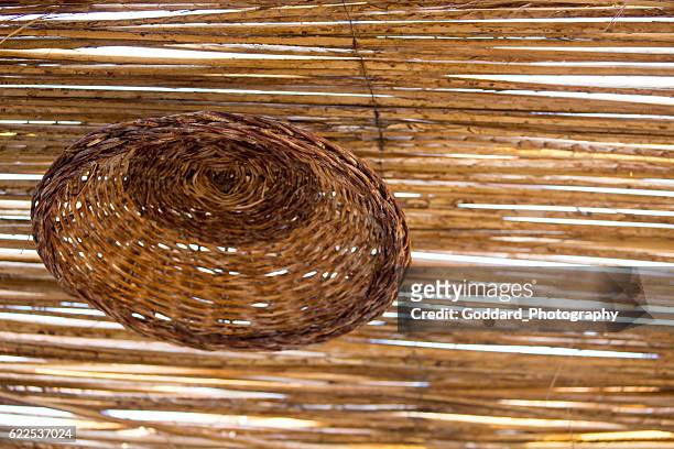 egypt: traditional nubian home - african woven baskets stock pictures, royalty-free photos & images