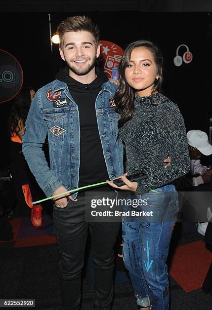 Jack Griffo and Isabela Moner attend the 2016 Nickelodeon HALO awards at Basketball City Pier 36 - South Street on November 11, 2016 in New York City.