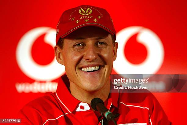 Grand Prix von Italien, Donnerstag, Michael Schumacher auf einer Pressekonferenz von Vodafone ©Tap/Hoch Zwei