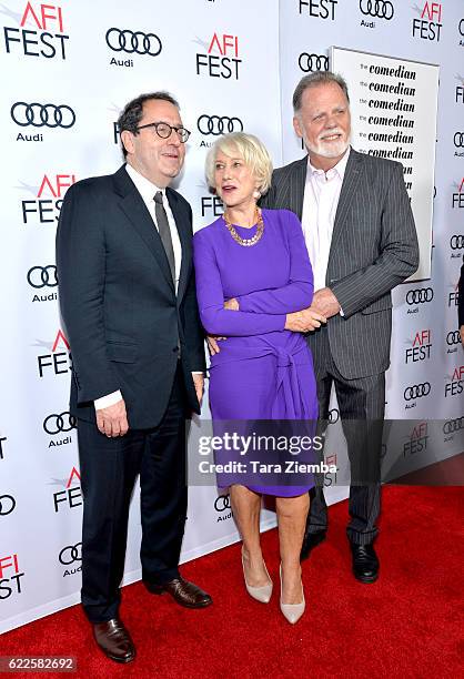 Sony Pictures Classics Co-Founder Michael Barker, actress Helen Mirren and director Taylor Hackford attend the premiere of Sony Pictures Classics'...