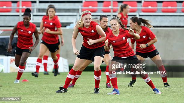 Port Moresby, PNG Members of Team Canada in action during a training session in the lead up to the U-20 FIFA Women's World Cup Papua New Guinea 2016...