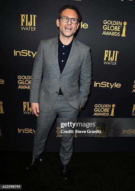 Christian Slater arrives at the Hollywood Foreign Press Association And InStyle Celebrate The 2017 Golden Globe Award Season at Catch LA on November...