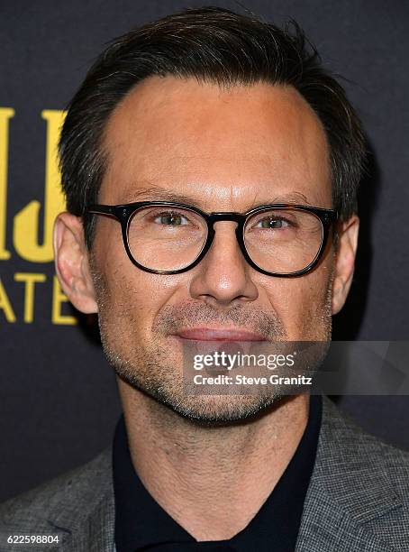 Christian Slater arrives at the Hollywood Foreign Press Association And InStyle Celebrate The 2017 Golden Globe Award Season at Catch LA on November...