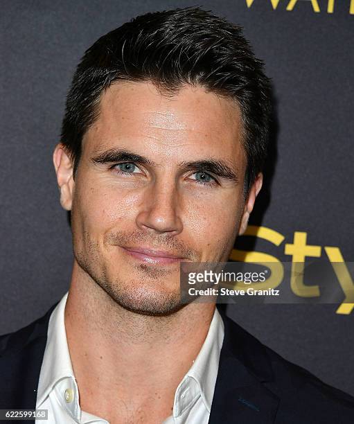 Robbie Amell arrives at the Hollywood Foreign Press Association And InStyle Celebrate The 2017 Golden Globe Award Season at Catch LA on November 10,...