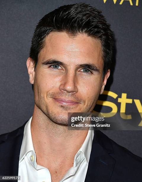 Robbie Amell arrives at the Hollywood Foreign Press Association And InStyle Celebrate The 2017 Golden Globe Award Season at Catch LA on November 10,...