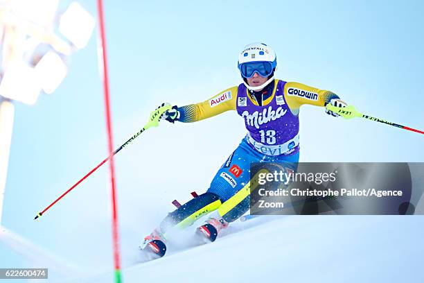 Maria Pietilae-holmner of Sweden competes during the Audi FIS Alpine Ski World Cup Women's Slalom on November 12, 2016 in Levi, Finland