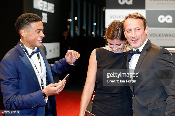 Cliff Goncalo, GQ Gentleman 2016, german actor Wotan Wilke Moehring and guest attend the GQ Men of the year Award 2016 at Komische Oper on November...