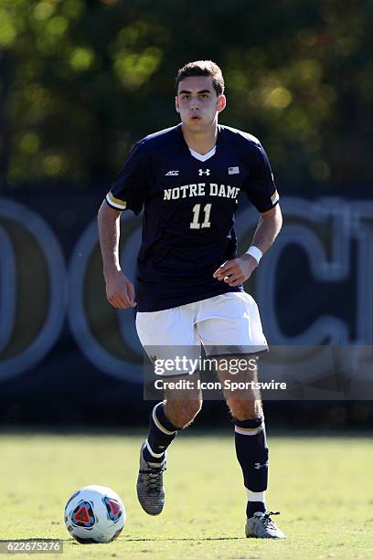 Notre Dame's Sean Dedrick. The Wake Forest University Demon Deacons hosted the University of Notre Dame Fighting Irish on November 6 at Spry Stadium...