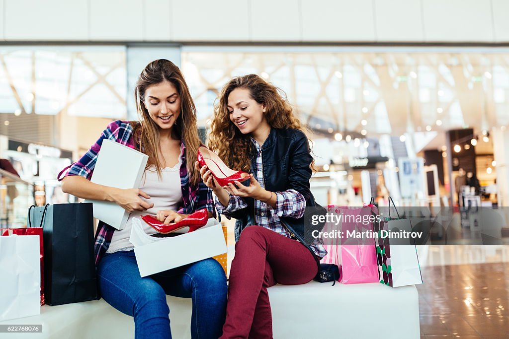 Women in the shopping mall