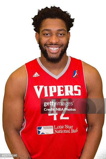 Joshua Smith of the Rio Grande Valley Vipers poses for a head shot during NBA D-League media day on November 10, 2016 State Farm Arena in Hidalgo,...