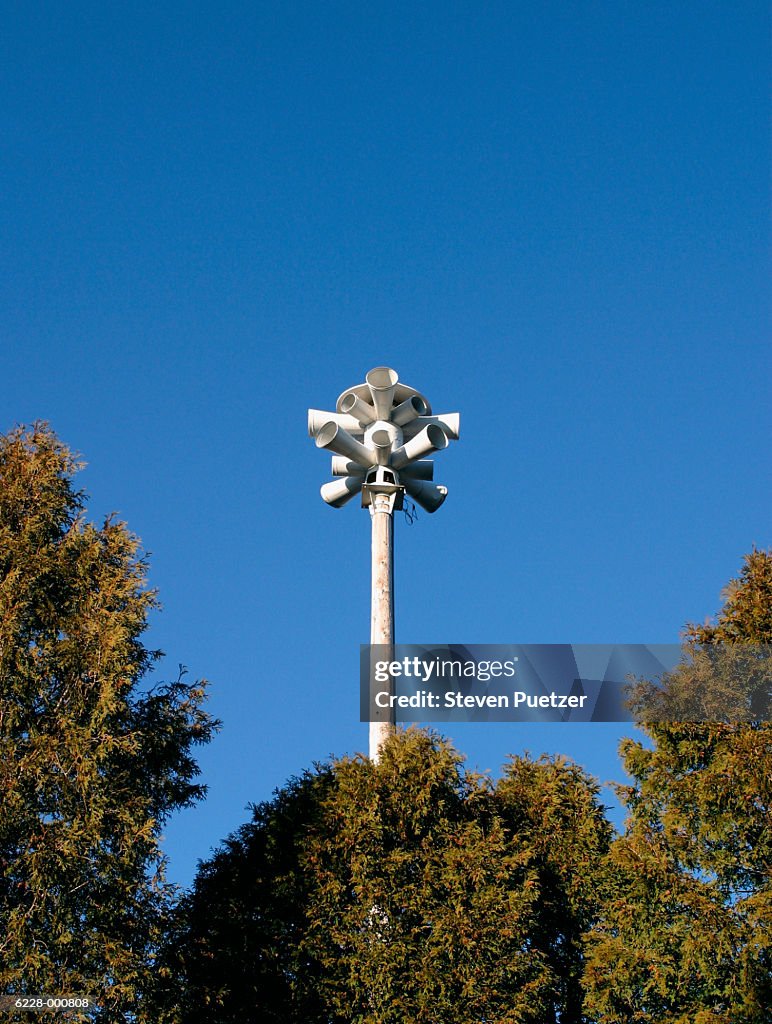 Loudspeakers on Utility Pole