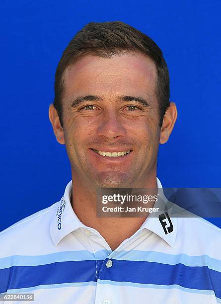 Ricardo Santos of Portugal during the first round of the European Tour qualifying school final stage at PGA Catalunya Resort on November 12, 2016 in...