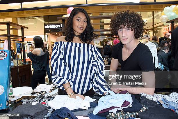 Anuthida Ploypetch and Simon Toennessen attend the VIP Flea Market on November 12, 2016 in Berlin, Germany.