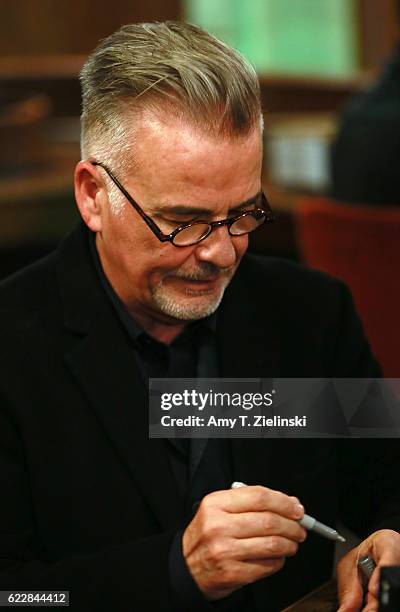 Actor Ian Buchanan who portrayed Dick Tremayne on 'Twin Peaks' signs autographs during the Twin Peaks UK Festival 2016 at Hornsey Town Hall Arts...