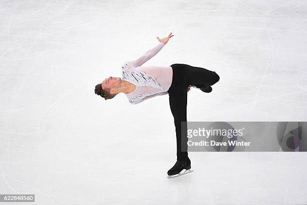 Adam Rippon of United States competes in the MenÕs Free Skating programme on day two of the ISU Grand Prix de France of Figure Skating at AccorHotels...