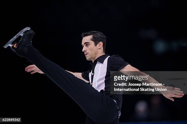 Javier Fernandez of Spain competes during Men's Free Skating on day two of the Trophee de France ISU Grand Prix of Figure Skating at Accorhotels...