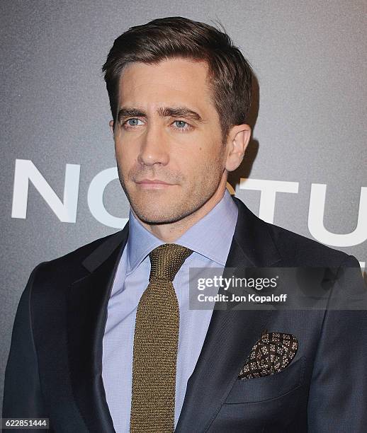 Actor Jake Gyllenhaal arrives at the screening of Focus Features' "Nocturnal Animals" at Hammer Museum on November 11, 2016 in Westwood, California.