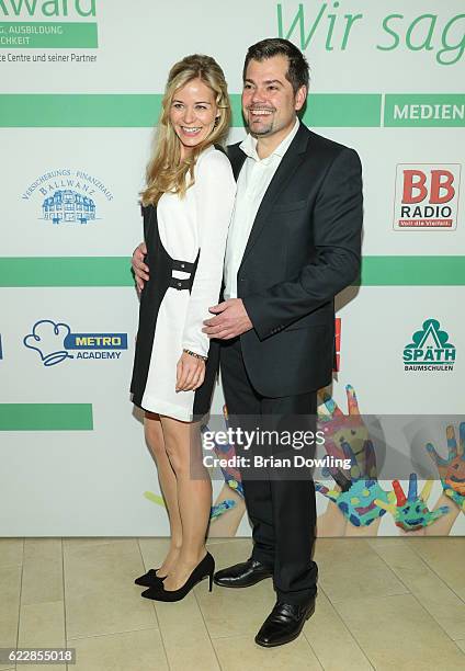 Jessica Ginkel and Daniel Fehlow attend the TakeOff Award 2016 on November 12, 2016 in Berlin, Germany. The TakeOff Award has been awarded since 2012...