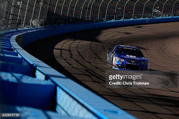 Alex Bowman, driver of the Nationwide Chevrolet, practices for the NASCAR Sprint Cup Series Can-Am 500 at Phoenix International Raceway on November...