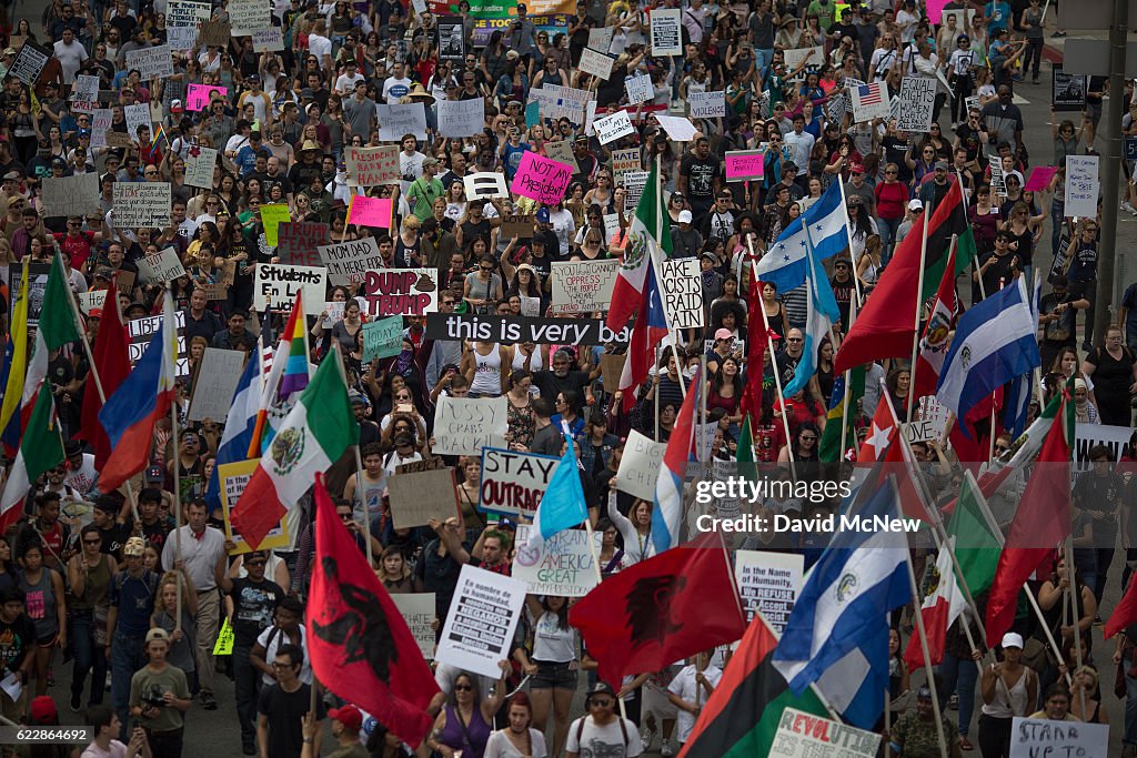 Anti-Trump Protesters Continue To Demonstrate Across The Country