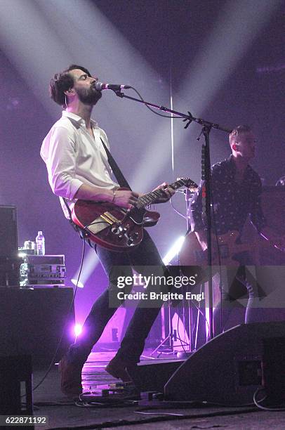 Liam Fray of The Courteeners perform at Brixton Academy on November 12, 2016 in London, England.