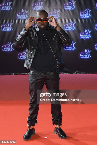 Maitre Gims attends the18th NRJ Music Awards - Red Carpet Arrivals at Palais des Festivals on November 12, 2016 in Cannes, France.