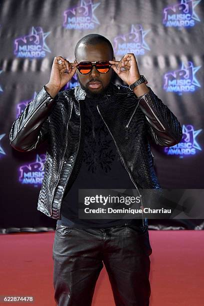 Maitre Gims attends the18th NRJ Music Awards - Red Carpet Arrivals at Palais des Festivals on November 12, 2016 in Cannes, France.