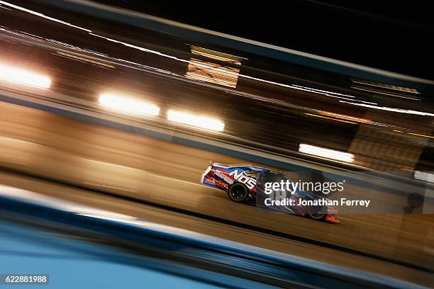 Kyle Busch, driver of the NOS Energy Drink Toyota, races during the NASCAR XFINITY Series Ticket Galaxy 200 at Phoenix International Raceway on...