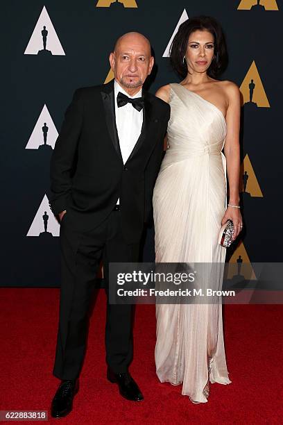 Actors Ben Kingsley and Daniela Lavender attend the Academy of Motion Picture Arts and Sciences' 8th annual Governors Awards at The Ray Dolby...