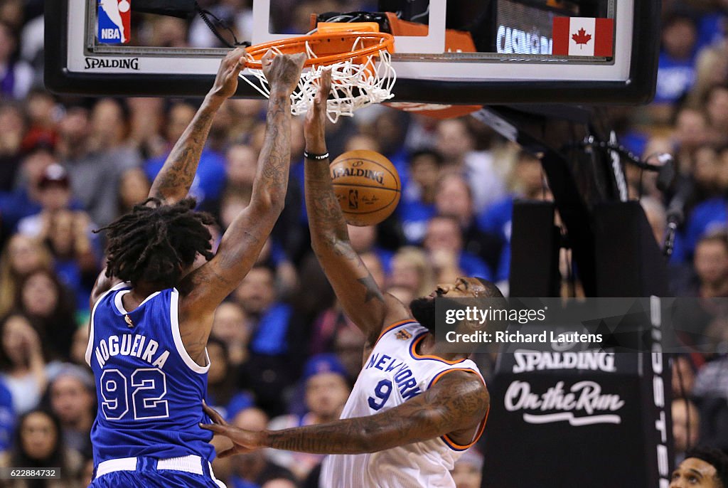 Toronto Raptors Centre In second half action, Toronto Raptors center Lucas Nogueira dunks ...