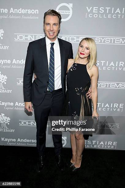 Actors Dax Shepard and Kristen Bell attend the 5th Annual Baby2Baby Gala at 3LABS on November 12, 2016 in Culver City, California.