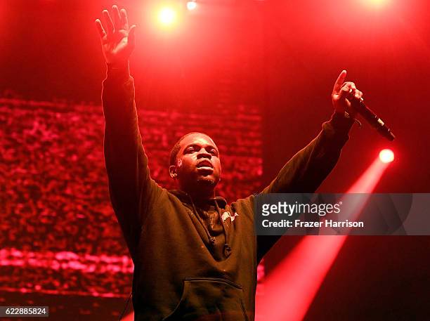 Ferg performs on Flog Stage during day one of Tyler, the Creator's 5th Annual Camp Flog Gnaw Carnival at Exposition Park on November 12, 2016 in Los...