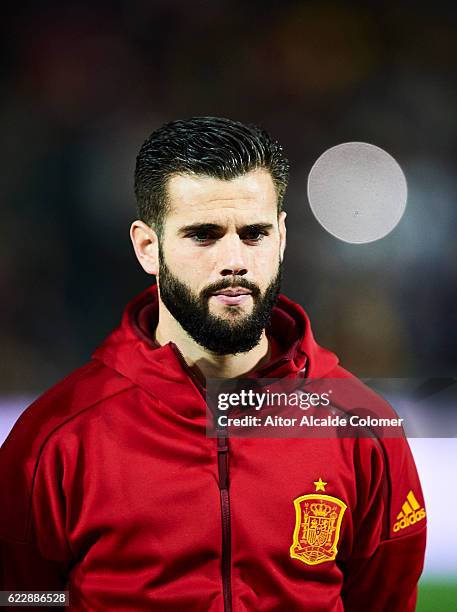 Nacho Fernandez of Spain looks on during the FIFA 2018 World Cup Qualifier between Spain and FYR Macedonia at Estadio Nuevos los Carmenes on November...