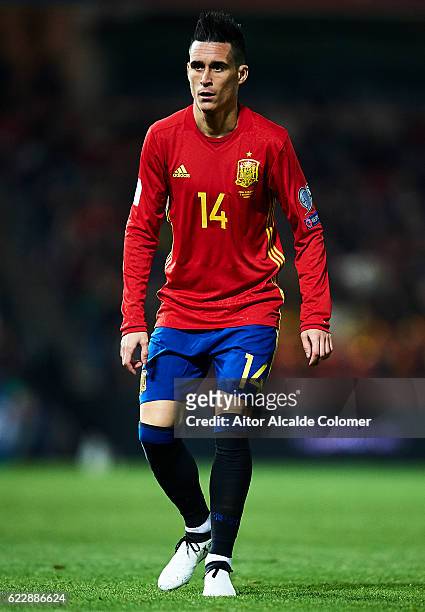 Jose Collejon of Spain looks on during the FIFA 2018 World Cup Qualifier between Spain and FYR Macedonia at Estadio Nuevos los Carmenes on November...