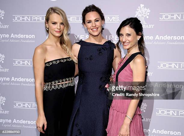 Honoree Jennifer Garner and co-presidents of Baby2Baby Kelly Sawyer Patricof and Norah Weinstein attend the Fifth Annual Baby2Baby Gala, Presented By...