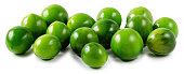 green tomatoes on isolated white background