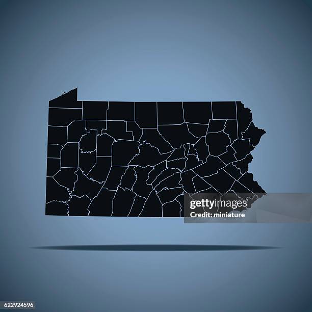 State Pa 41 Pennsylvania State Graphic High Res Illustrations - Getty Images