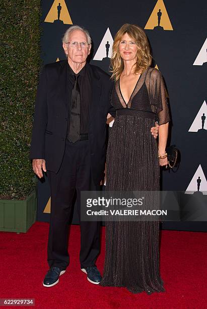 Actors Bruce Dern and Laura Dern attend the 8th Annual Governors Awards hosted by the Academy of Motion Picture Arts and Sciences on November 12,...