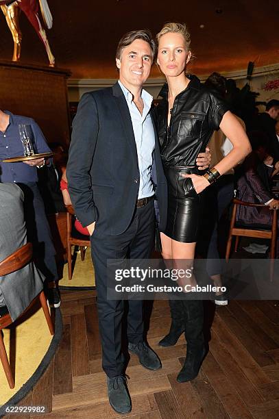 Archie Drury and Supermodel Karolina Kurkova attend Brian Neff's 40th Birthday Party at the Faena Hotel on November 12, 2016 in Miami Beach, Florida.